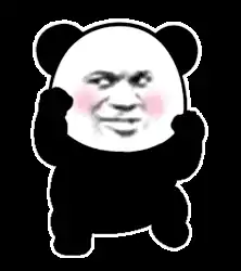  抖音超火的超大霸屏熊猫头动态表情包