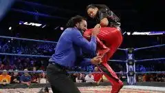  wwe17年sd第945期马哈尔取笑中邑表情包丑照变真身以一敌三花絮