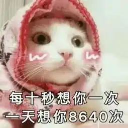  哄女朋友的表情包每十秒想你一次,一天想你8640次