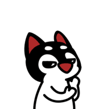  可爱调皮的彼得比雪橇犬qq表情包