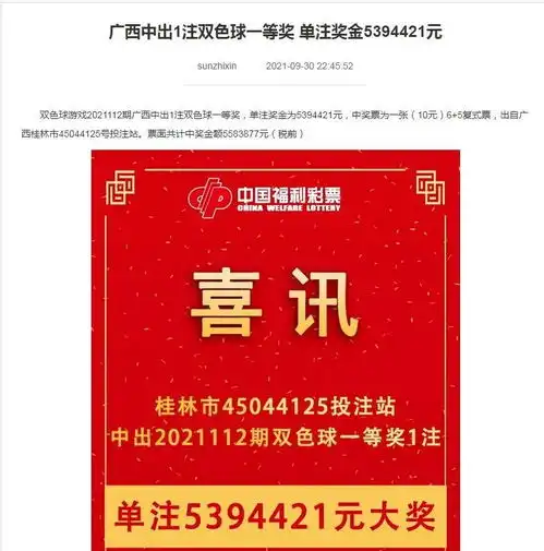  提前2天发布双色球一等奖539万中奖信息福彩中心道歉,系外包方出错