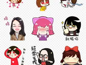  手绘女生女孩人物搞笑表情包海报素材背景png图片模板下载32.45mb美女大全人物形象