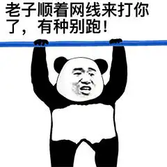  表情老子顺着网线来打你了,有种别跑