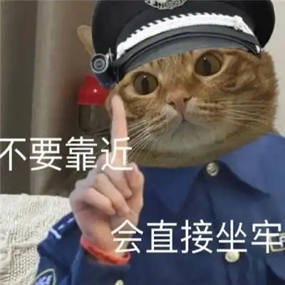  小猫咪警察搞笑表情包大全不要靠近直接会坐牢