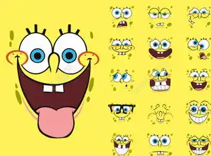  卡通海绵宝宝多变表情矢量素材图片矢量图免费下载ai格式994像素编号18651586千图网