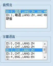  我有一个视频,包含四种字幕,两种语言