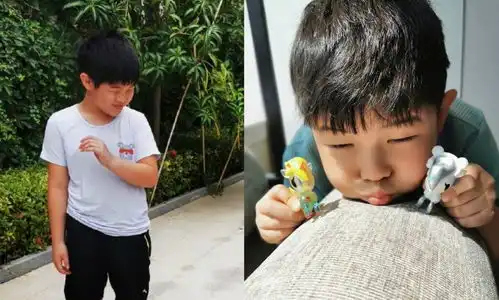  阮经天机场偶遇沙溢父子,抱起安吉就要跑,安吉的表情亮了