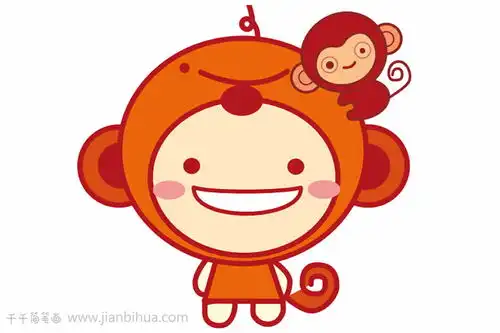  可爱表情五连拍小女孩简笔画