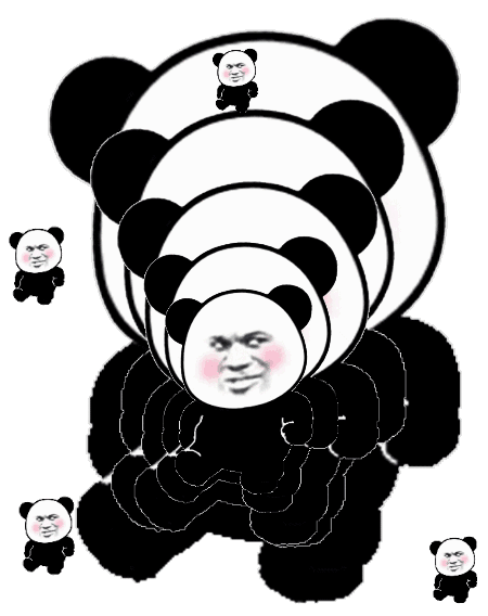 生气熊猫表情包动图给你