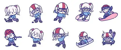  合工大学生手绘冬奥表情包,太萌了