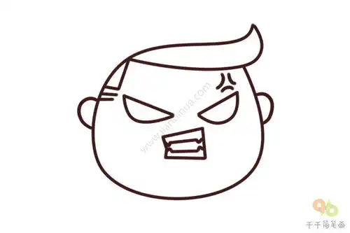 生气表情包愤怒简笔画