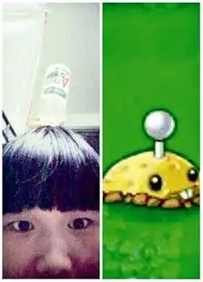  高校新生搞怪扮萌神模仿植物大战僵尸