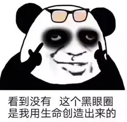  熊猫头熬夜党专用表情我能怎么办我也很想睡