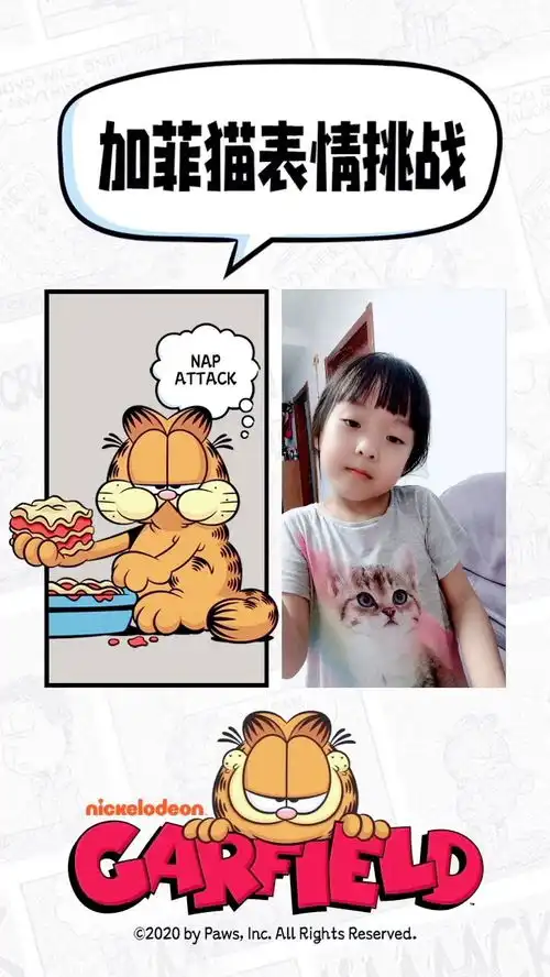  加菲猫表情挑战