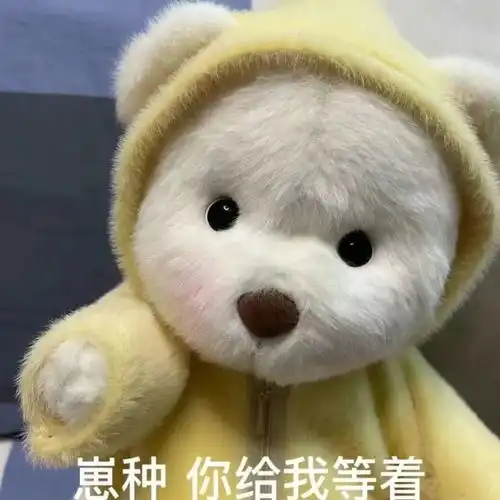  敲可爱的小熊表情包