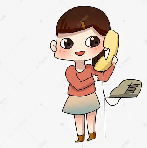  女孩打电话表情包素材图片免费下载千库网