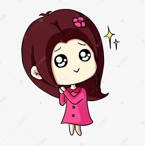  手绘卡通女孩恳求感动表情素材图片免费下载千库网