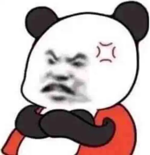 熊猫头表情包生气