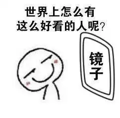  照镜子时觉得自己挺漂亮表情包下载照镜子表情包高清无水印下载