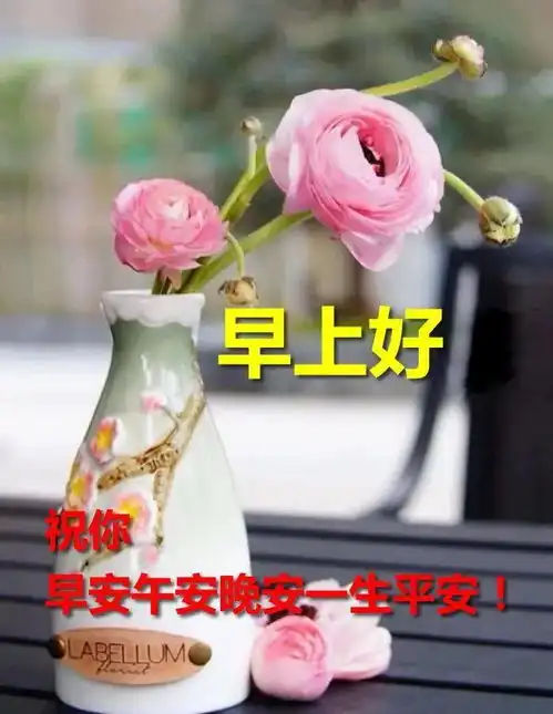  漂亮的冬季风景早上好图片带字温馨的冬天关心祝福语句