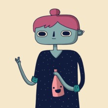  微笑动画可爱女孩smilegif动图动态图表情包下载soogif