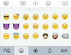  苹果手机的百度输入法有这些表情安卓的百度输入法虽然也有不过我这样图上的表情安卓上的百度输入法全