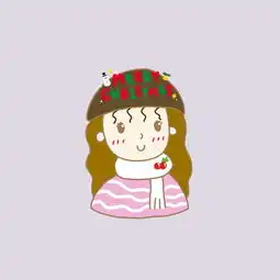  可爱女孩看过来圣诞手绘头像,拿走不谢