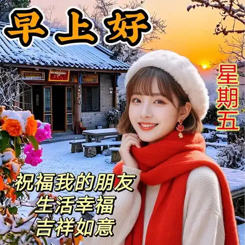  2024年1月26日最新美女早安祝福照片,早安问候图片,唯美表情包请欣赏