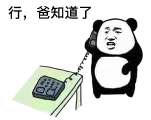  行,爸爸知道了熊猫头表情包熊猫知道爸爸表情