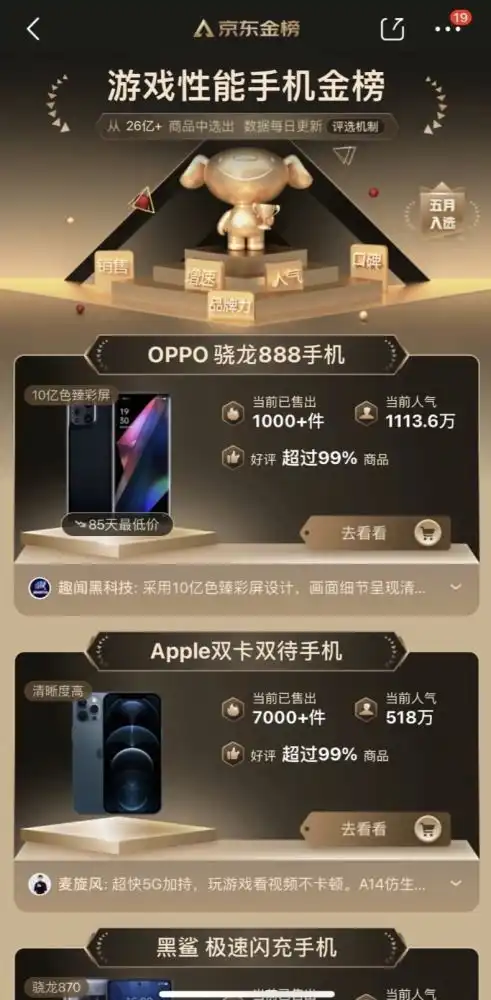  5月游戏性能手机金榜出炉,看看有没有你的手机上榜