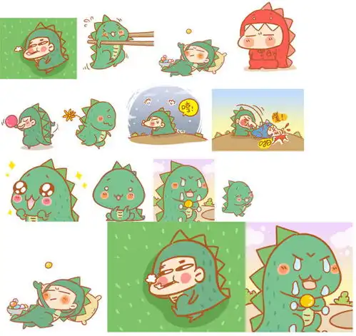 小恐龙老奶奶表情包