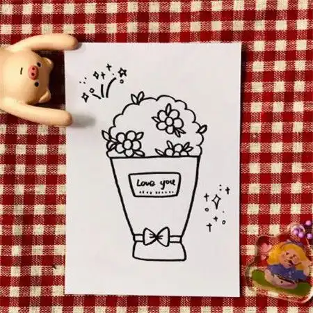  2020母亲节简笔画素材抖音最火母亲节图片