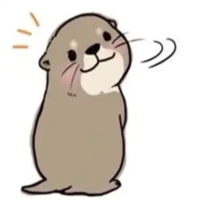  小水獭超萌可爱呆萌表情包合集很调皮很有意思的精选可爱表情