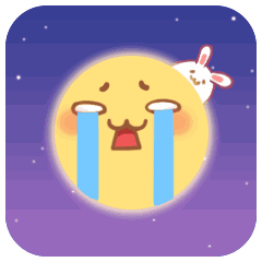  中秋节月饼圆月祝福动态微信表情包