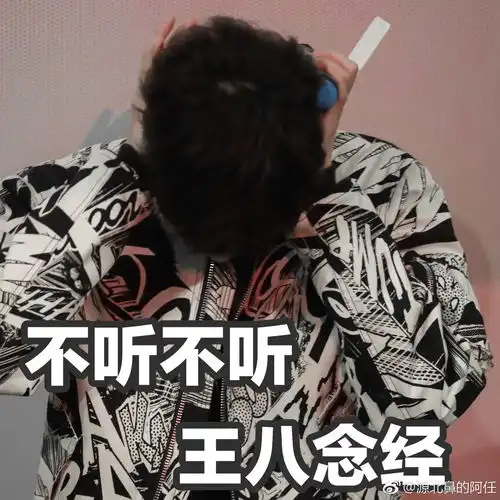  王源捂耳表情包不听不听王八念经