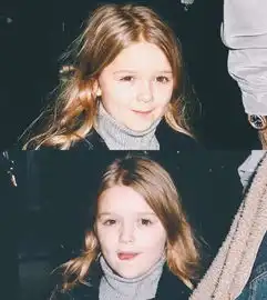  贝克汉姆爱女小七真是个表情包,这颜值还真是从小美到大