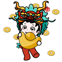  金龙送福您的春节专属表情包来啦