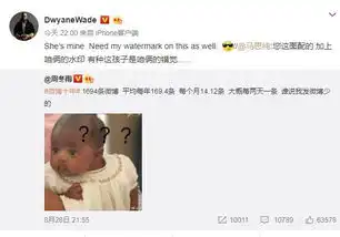  找来了周冬雨用韦德女儿的照片当表情包,韦德回复她是我的