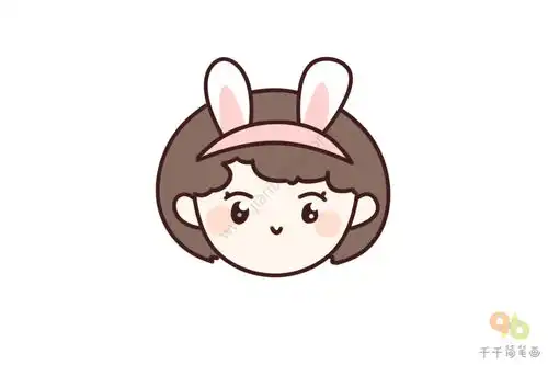  可爱的女孩头像简笔画大全学画不同发型的小女孩