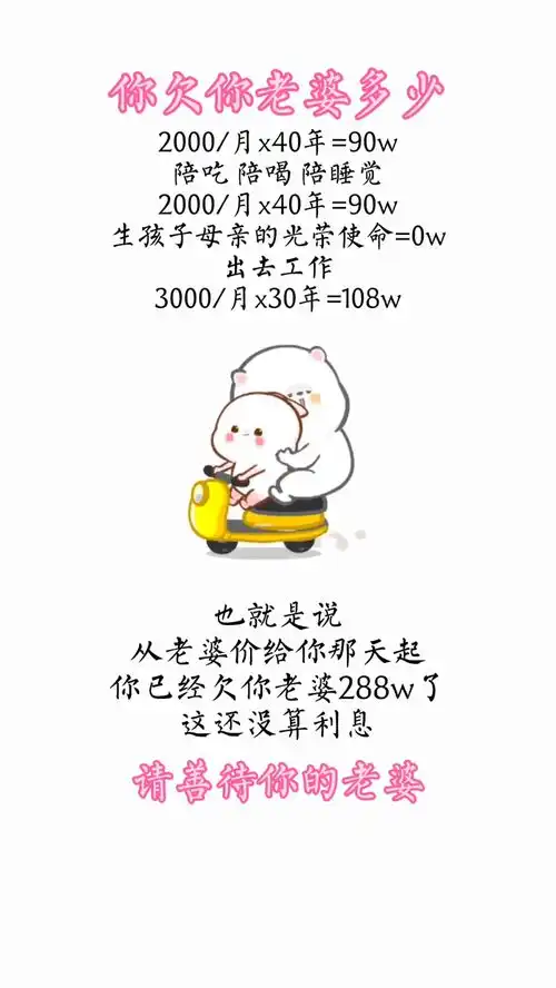  赶快算一算你老公欠你多少吧表情包夫妻情侣每帧都是表情包