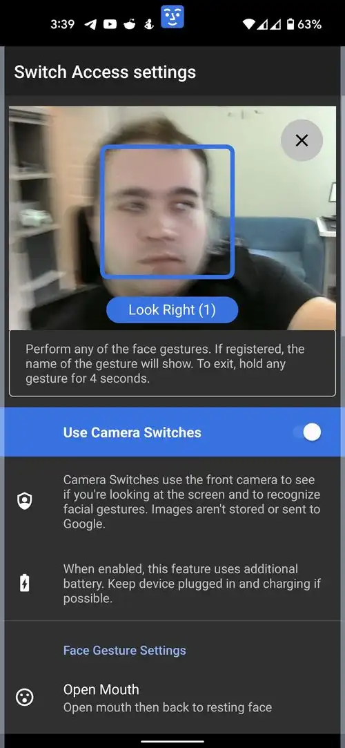  谷歌安卓上新功能用脸就能控制手机