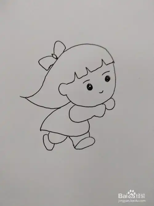  抖音中最简单好看小女孩的画法